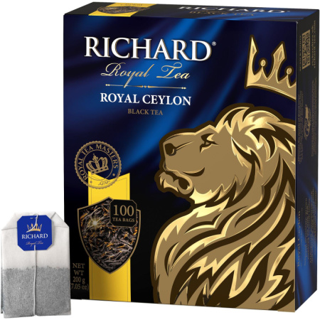Чай Richard Royal Ceylon черный сашет 2гx100пак 61066, 13936