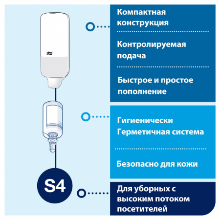 Диспенсер для мыла -пены Tork Aluminium S4 460010 металл