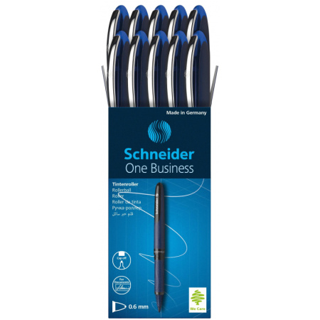 Роллер SCHNEIDER One Business 183003 синий, 0,6 мм