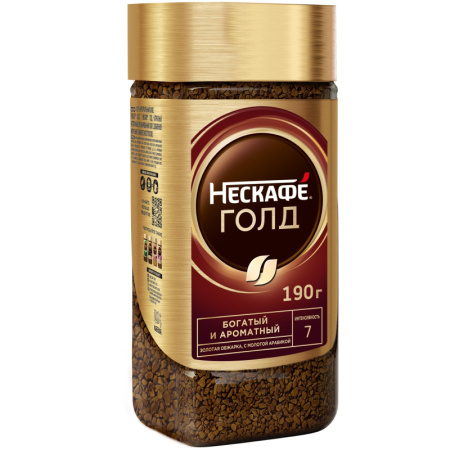 Кофе Nescafe Gold раств.субл.190г стекло