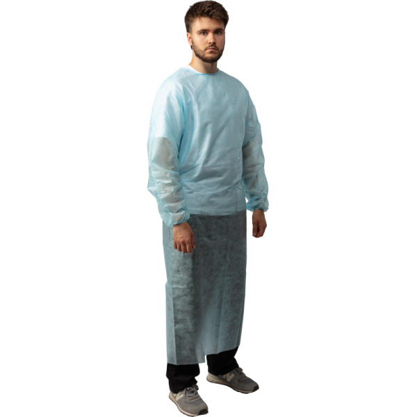 Халат хирург. стер.,рук.резинка,140см,  пл.42 р.XL(52-54) Инмедиз