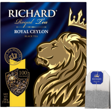 Чай Richard Royal Ceylon черный сашет 2гx100пак 61066, 13936