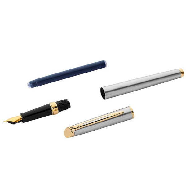 Ручка перьевая WATERMAN HEMISPHERE GT S0920310, сталь, cиний ст, 0,5мм