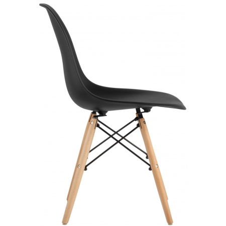Стул для столовых SG_Eames черный PP, деревянные ножки