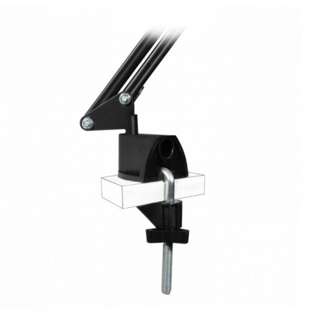 Светильник Трансвит Дельта на струбцине 2G7 11W с АПП МПС черный