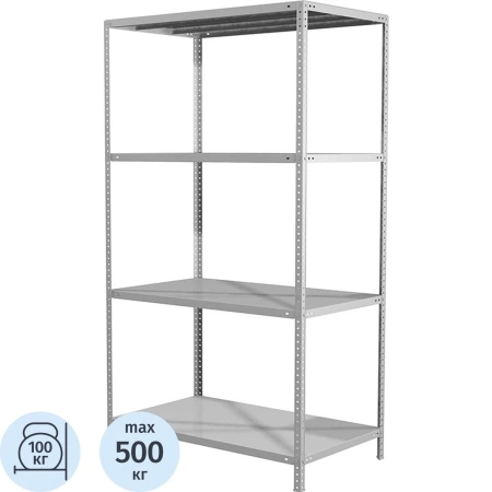 Стеллаж металлический MS Standart 185/100x30/4 полки