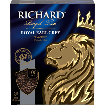 Чай Richard Royal Earl Grey черный, 100 пак 13944