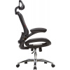 Кресло S_BN_Hg_EChair-552 TTW Net сетка черная, хром