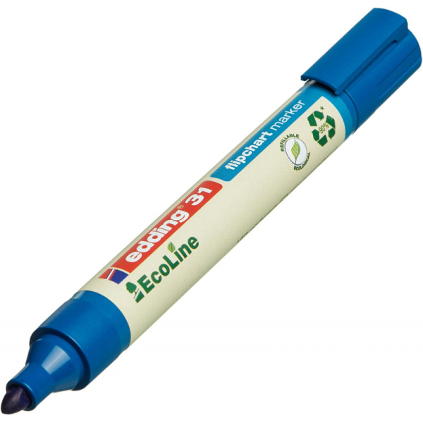 Маркер для флипчартов EDDING 31/3 Ecoline, 1,5-3 мм, синий