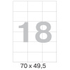 Этикетки самоклеящиеся 70х49,5 мм /18 шт. на листе А4 (100 л