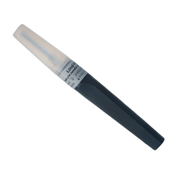 Игла двусторонняя 22G (0,7х38мм) черная виз.контроль Lind-Vac 50шт/уп