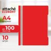 Скоросшиватель пластиковый A4 Attache Economy 100/120, красный, 10шт/уп