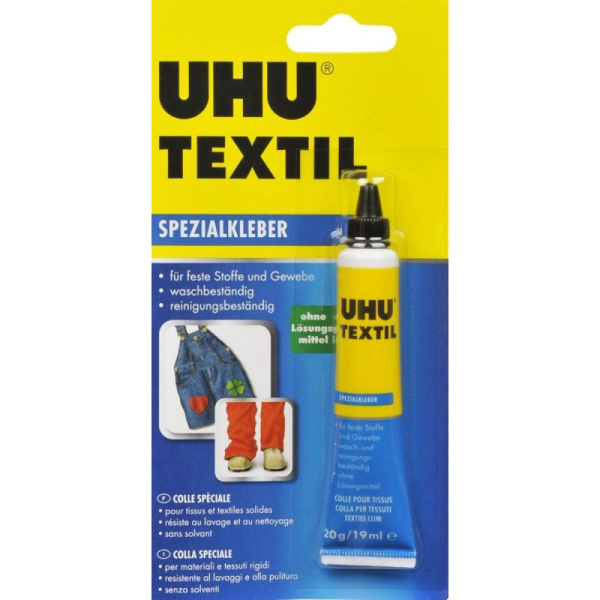 Клей UHU Textil специальный для ткани и текстильных материалов,20г (40300)