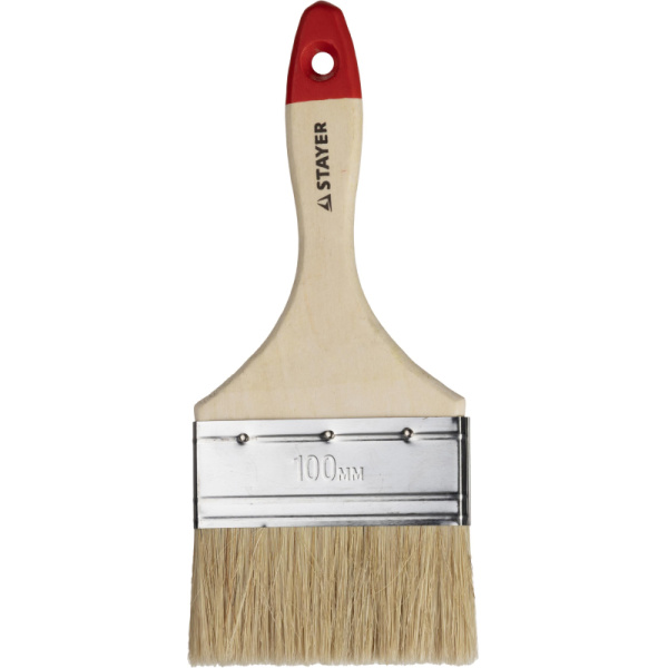 Кисть плоская 4"/100 мм, натур.щетина STAYER 0101-100