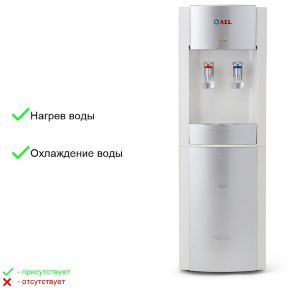 Кулер для воды AEL LD-AEL-28c white/silver напольный электронное охлажд