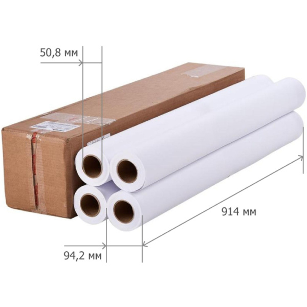 Бумага широкоформатная ProMEGA engineer 80г 914ммх45м 50,8 мм 4шт/уп