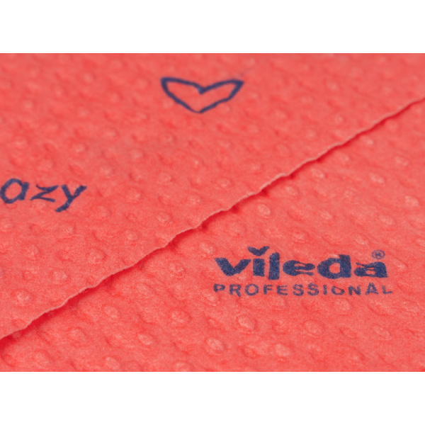 Салфетки хозяйственные Vileda Бризи 36х35см красные 25шт/уп 161617