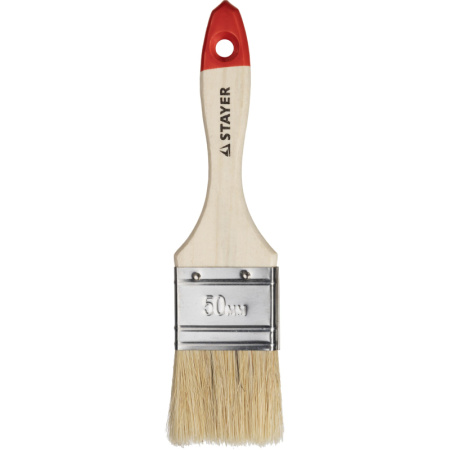 Кисть плоская 2"/50 мм, натур.щетина STAYER 0101-050