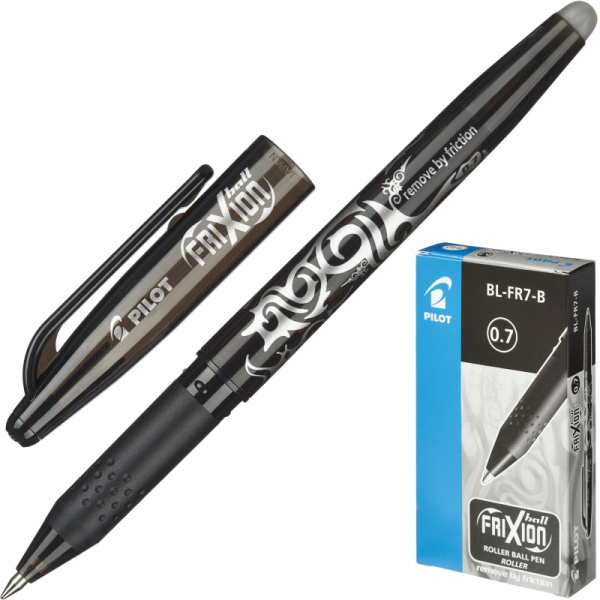 Ручка гелевая PILOT BL-FR7 Frixion резин.манжет черный 0,35мм Япония