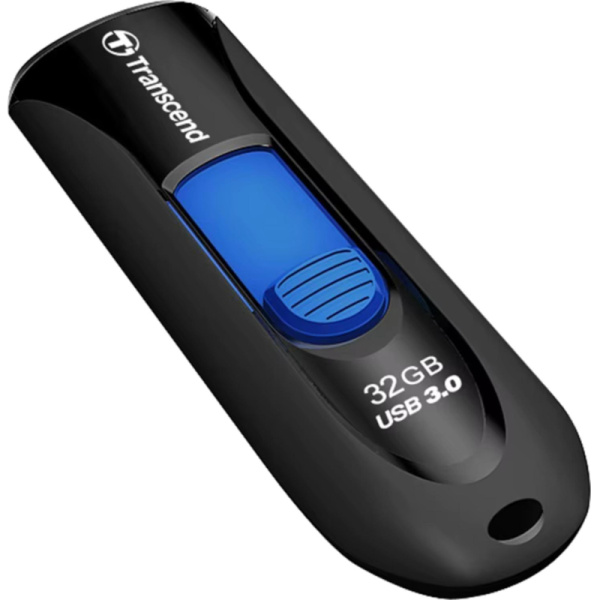 Флеш-память Transcend JetFlash 790, 32Gb, USB 3.1 G1, ч/син, TS32GJF790K