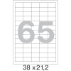 Этикетки самоклеящиеся 38х21,2 мм/65 шт. на листе А4 (100лист