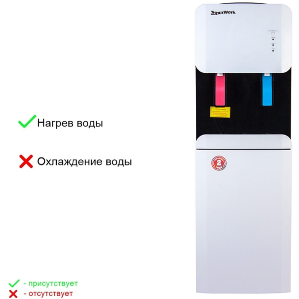 Кулер для воды Aqua Work 105 LKR, только нагрев, (белый)