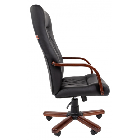 Кресло Офисное кресло EChair 430 TPU экокожа черный, дерево