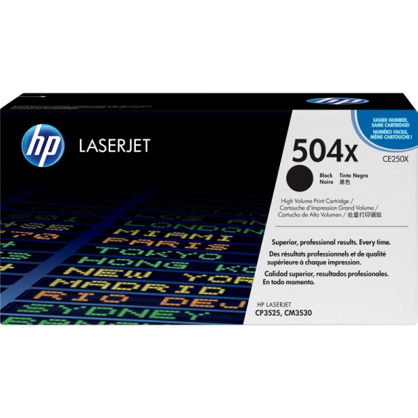 Картридж лазерный HP 504X CE250X чер. пов.емк. для LJ CP3525