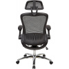 Кресло S_BN_Hg_EChair-552 TTW Net сетка черная, хром