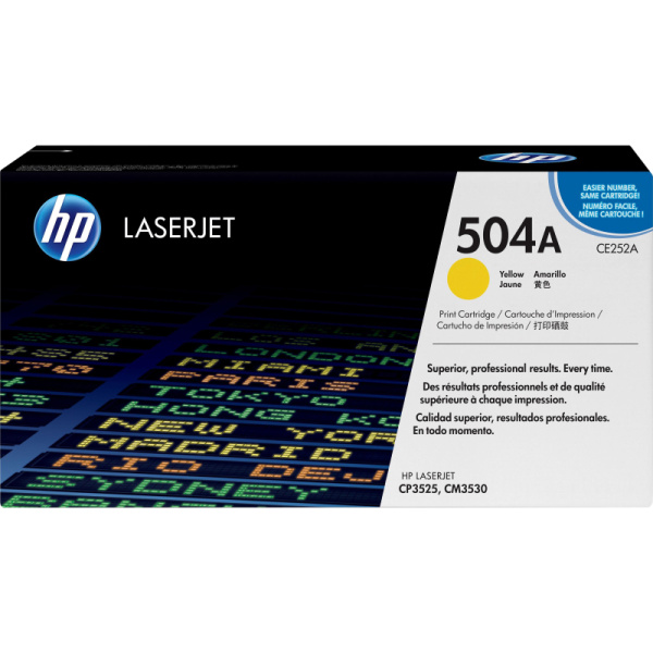 Картридж лазерный HP 504A CE252A жел. для LJ CP3525/CM3530