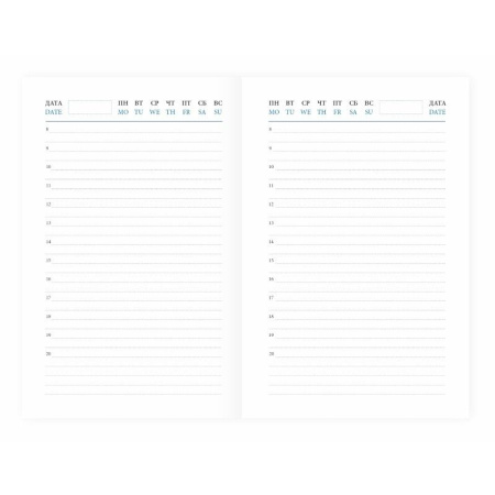 Ежедневник недатированный синий, А6,100x150, 320стр, Agenda