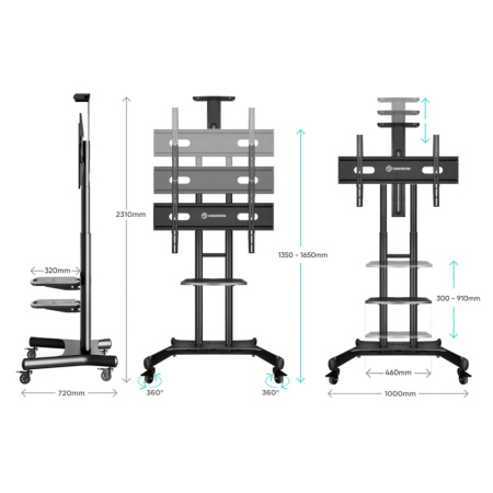 Стойка мобильная Onkron TS1881 чёрная