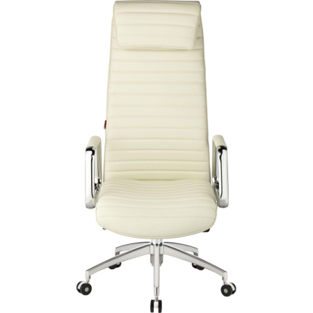 Кресло BN_Fc_Руководителя Echair-528 ML кожа белая, алюминий