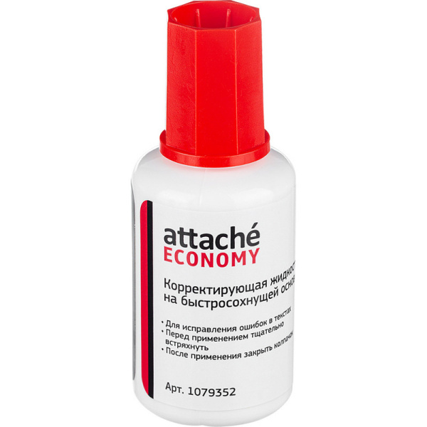 Корректирующая жидкость Attache Economy 22г на быстросохн. основе, кисточка