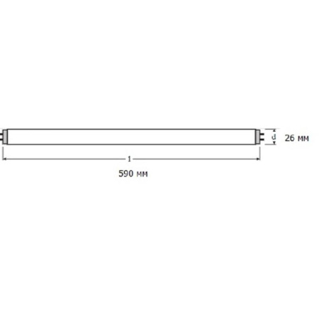 Лампа люминесцентная Osram Lumilux  L 18W/830 G13 3000К тепл.бел. 25шт