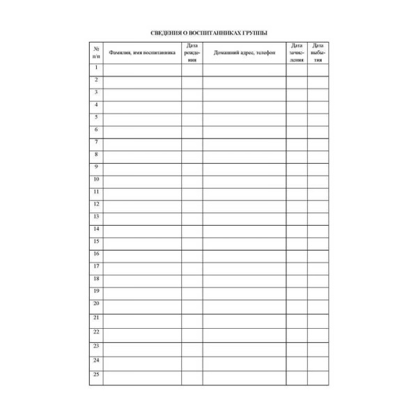 Журнал классный воспит.ДОО,60х84/8,бл.писчая,обл.мелов.картон,44л КЖ-702