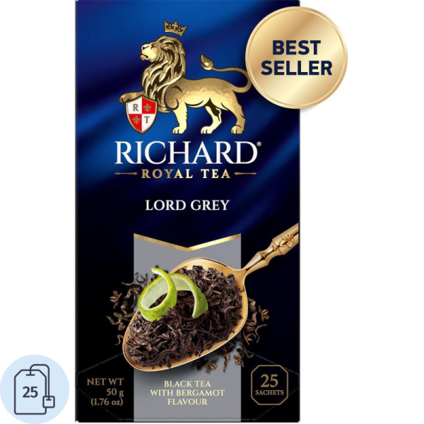 Чай Richard Lord Grey чёрн.аромат. 25x2 сашет