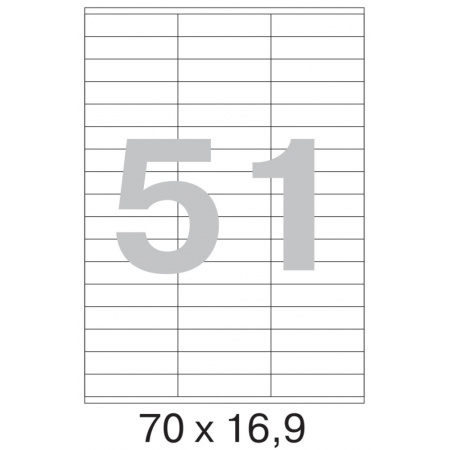 Этикетки самокл. ProMEGA Label BASIC  70х16,9 мм / 51 шт на лист А4(100л