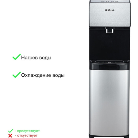 Кулер для воды HotFrost V450ASM, 650Вт, бак холод. 3.6л,горяч. 1л, (серебр)