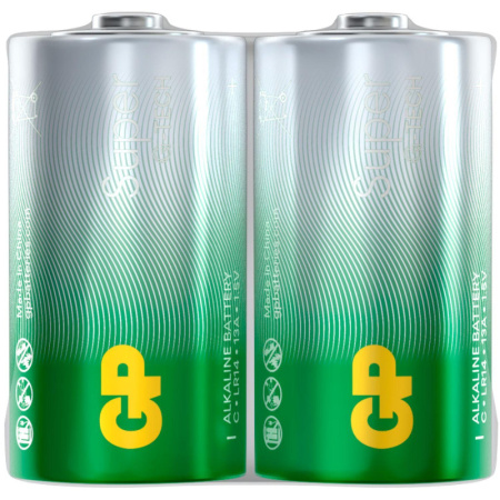 Батарейка GP Super эконом C/LR14/14A,GP14AEBRA - 2S2 алкалин бл/2шт