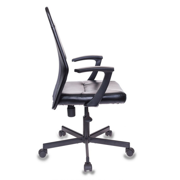 Кресло EChair-225 PTW_G к/з черный, сетка серая (TW-04)