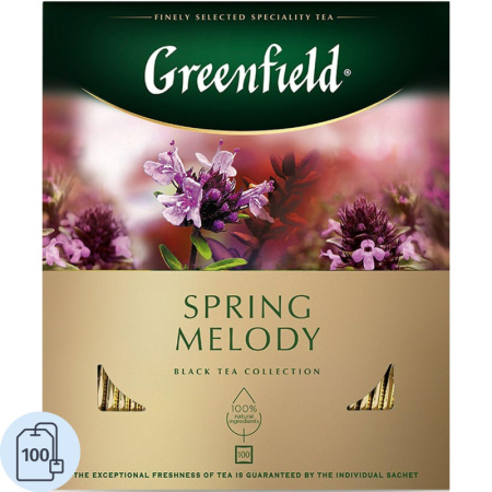 Чай Greenfield Spring Melody черный фольгир.100 пак 1065-09