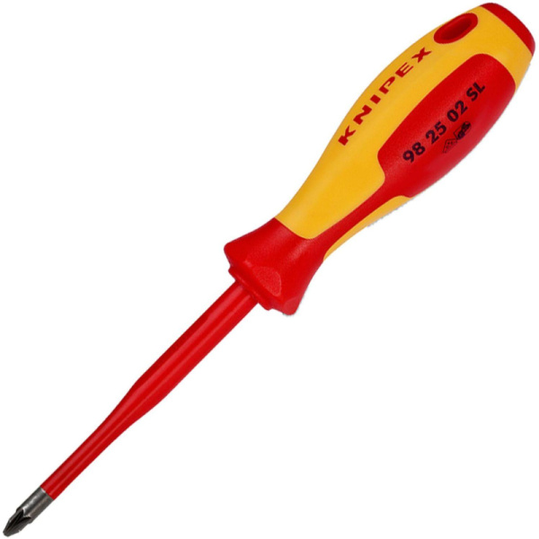 Отвертка диэлектрическая VDE PZ2 тонкая VDE KNIPEX KN-982502SL