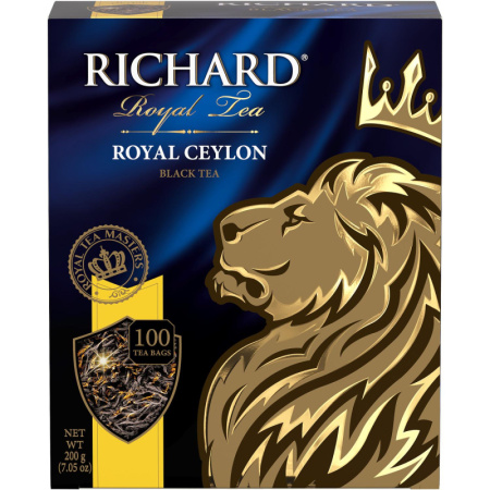 Чай Richard Royal Ceylon черный сашет 2гx100пак 61066, 13936