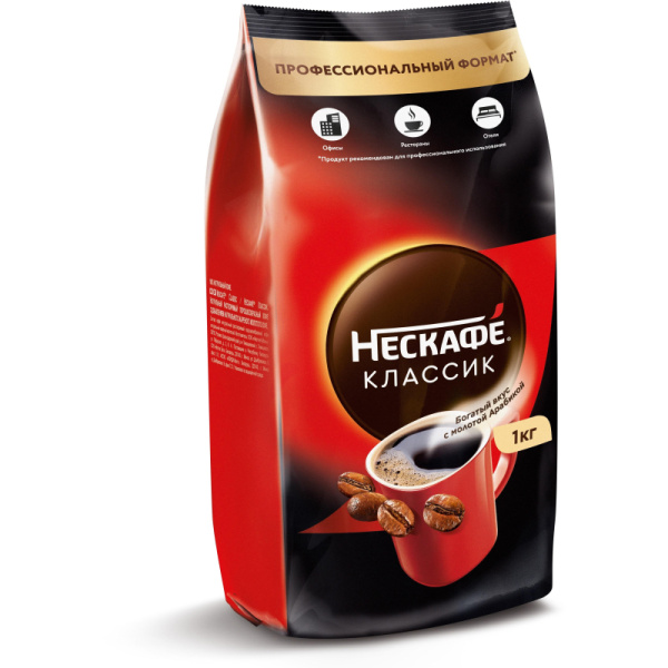 Кофе Nescafe Classic раств.порошк.пакет, 1кг