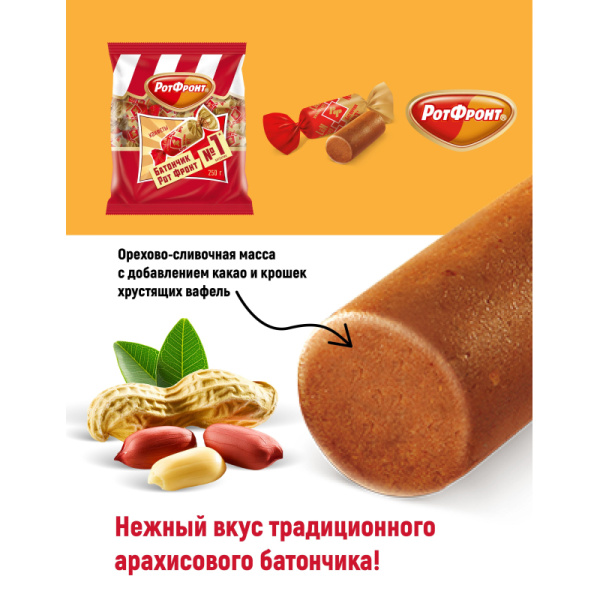 Конфеты шоколадные Батончики Рот Фронт 250