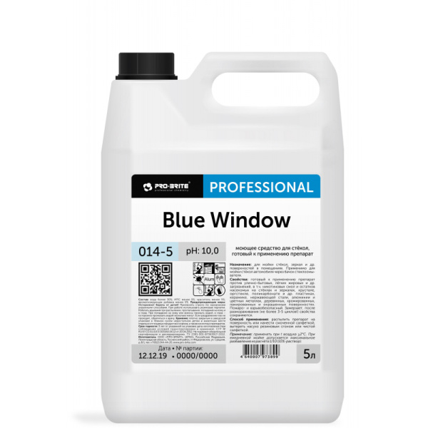 Профхим д/стекл-зеркал поверхн,мытьё Pro-Brite/Blue window (014-5),5л