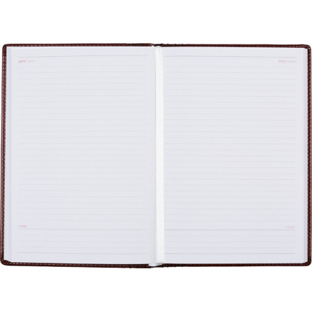 Ежедневник недатированный корич, тв.пер, 140х200, 160л, Lozanna AZ052/brown