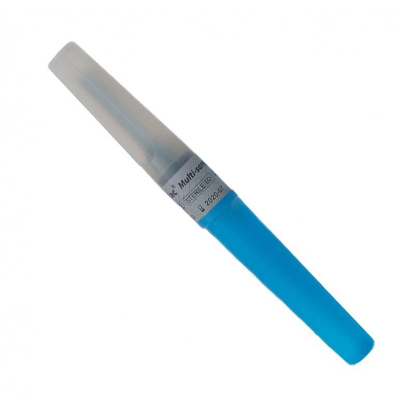 Игла двусторонняя 23G (0,6х38мм) голубая Lind-Vac 100шт/уп