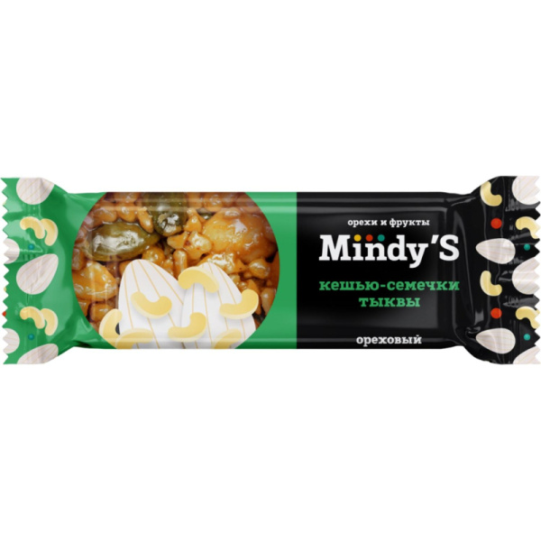 Батончик глазированный Mindy's Кешью-Семечки тыквы, 30штx35г